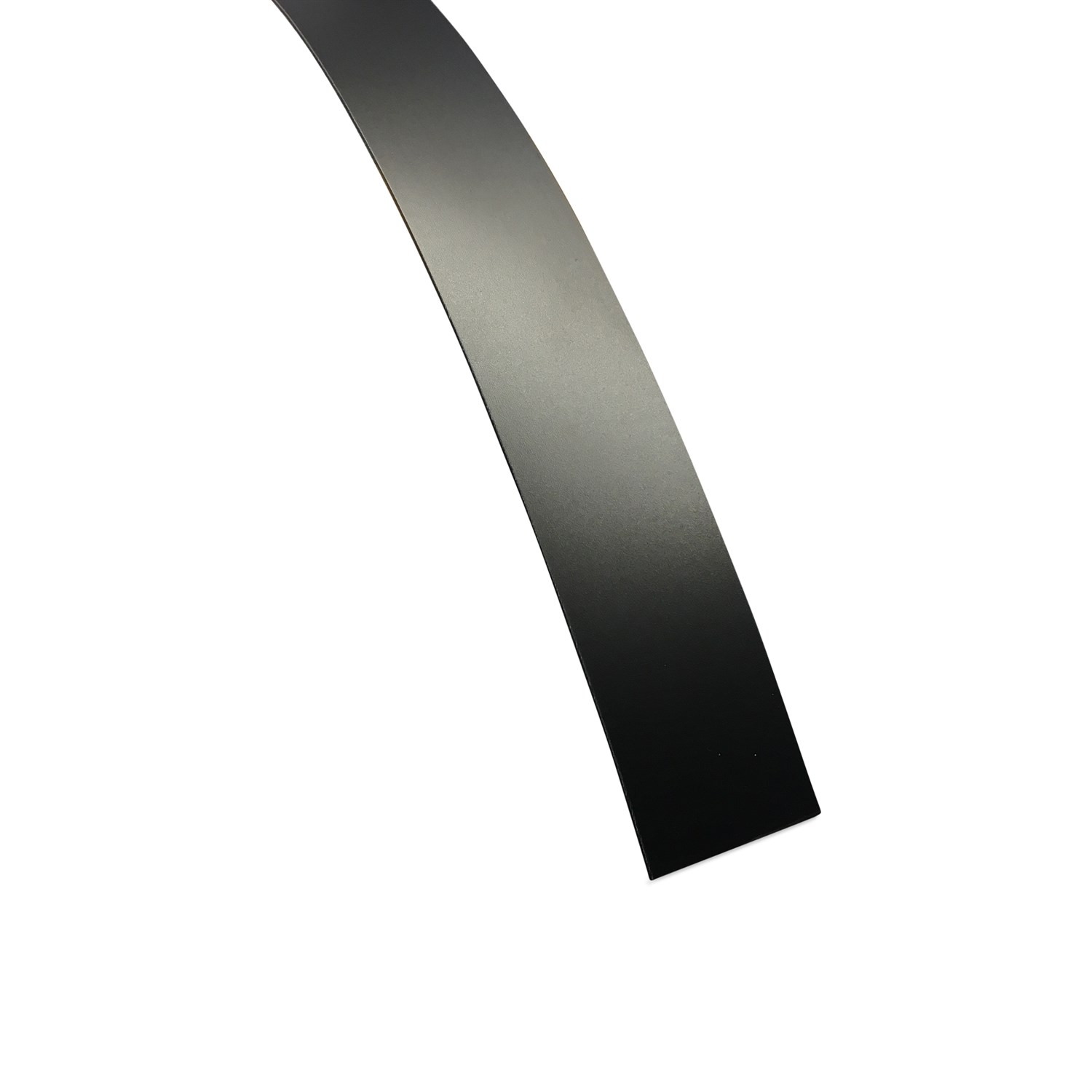 Zwarte gladde laminaat kantenband in 22mm breedte.