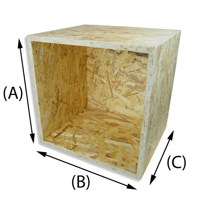 Houten kist in OSB