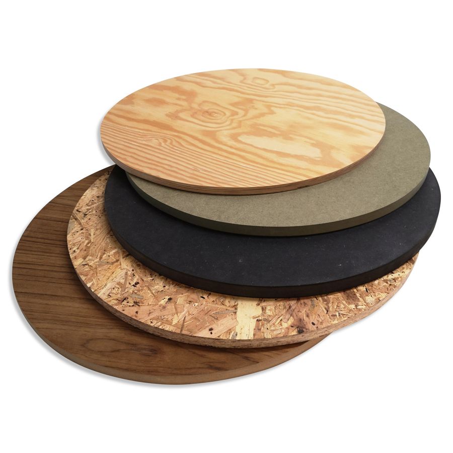 Ronde houten platen