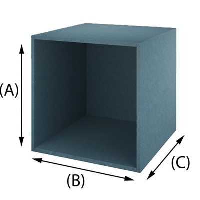 Houten kubus MDF Valchromat Blauw16 mm
