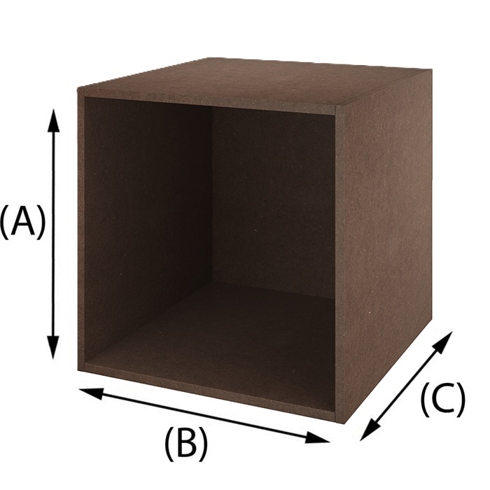 Houten kubus MDF Valchromat Bruin 16 mm