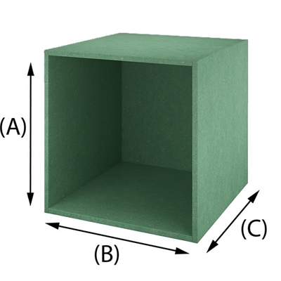 Houten kubus MDF Valchromat Mintgroen 16 mm