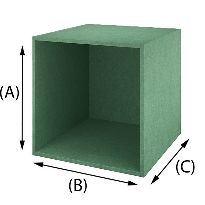 Houten kubus MDF Valchromat Mintgroen 16 mm