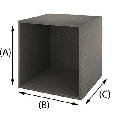 Houten kubus MDF Valchromat Grijs 16 mm