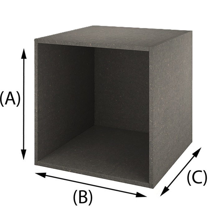 Houten kubus MDF Valchromat Grijs 16 mm
