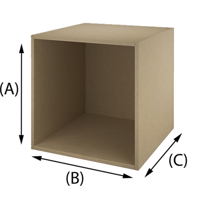 Houten kubus MDF Valchromat Kaki 16 mm