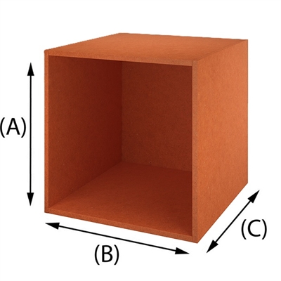 Houten kubus MDF Valchromat Oranje 16 mm
