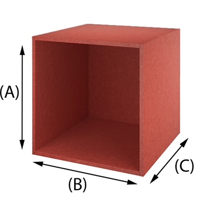 Houten kubus MDF Valchromat Rood 16 mm