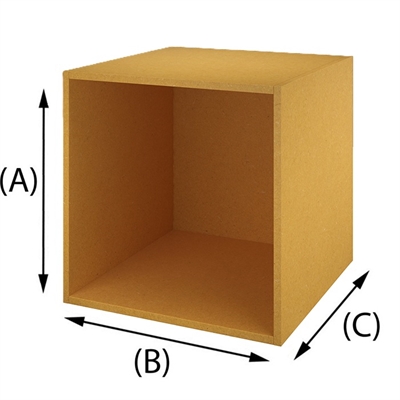Houten kubus MDF Valchromat Geel 16 mm